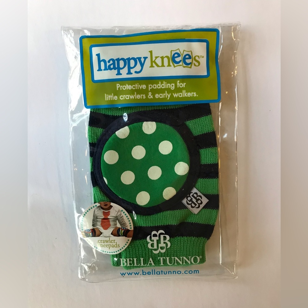 Bella Tunno NWT OS Green/Navy Happy Knees Kneepads